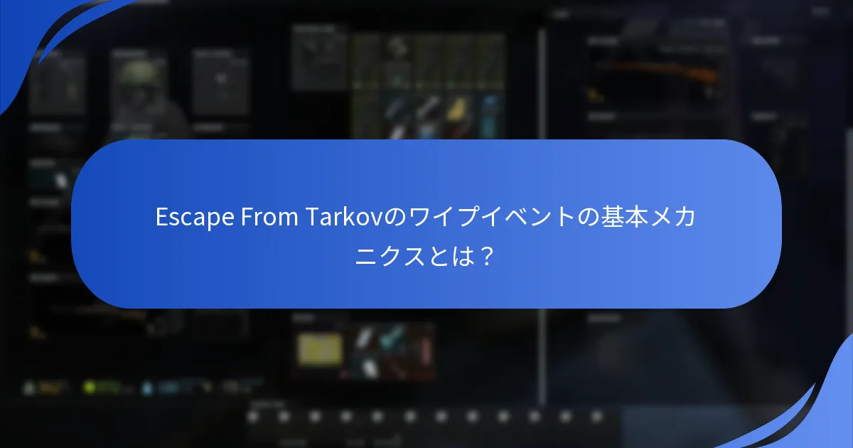 ワイプイベント中にプレイヤーが使用できる戦略は？