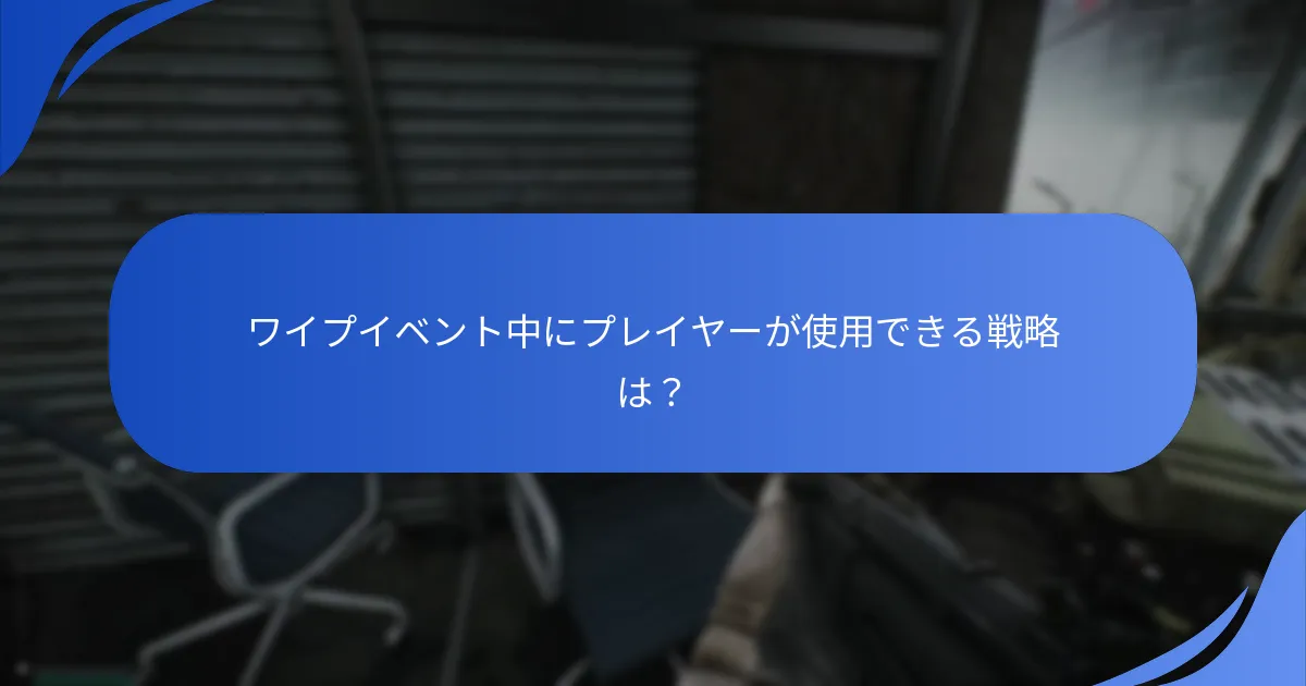 ワイプイベント中に利用できる報酬や賞品は？
