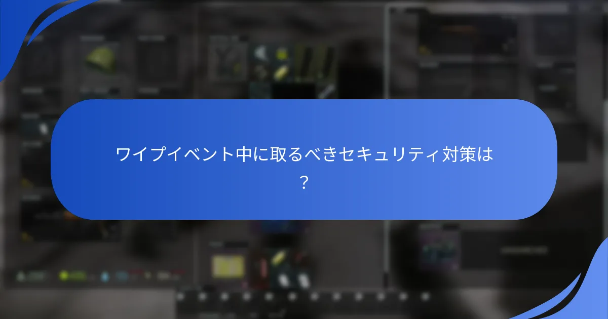 Escape From Tarkovプレイヤーに推奨されるセキュリティツールは？